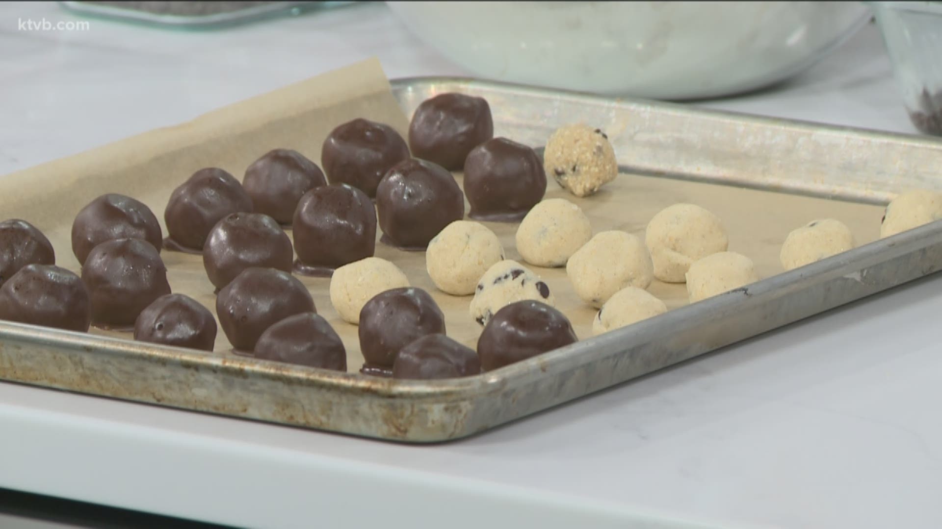 Chef Christina Murray joins Tami Tremblay and Jim Duthie in the KTVB kitchen studio to show how to make her chocolate chip cough dough brownie truffles for the perfect holiday gift and dessert.