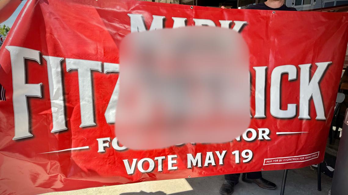 Eagle Police investigate swastika vandalism on Mark Fitzpatrick's campaign sign