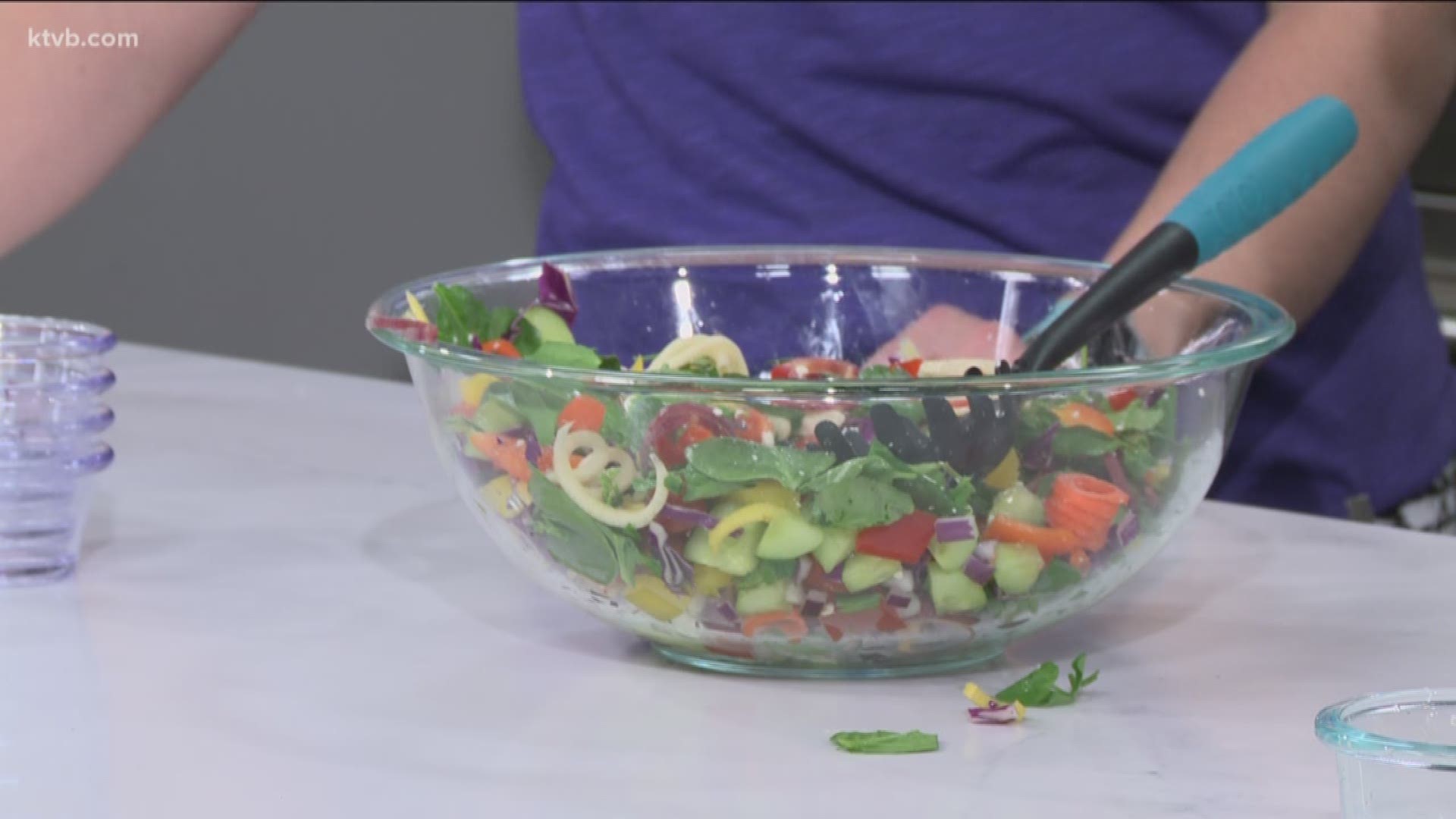 Nutrition and wellness coach Katie Hug shows us how to make her superfood salad.