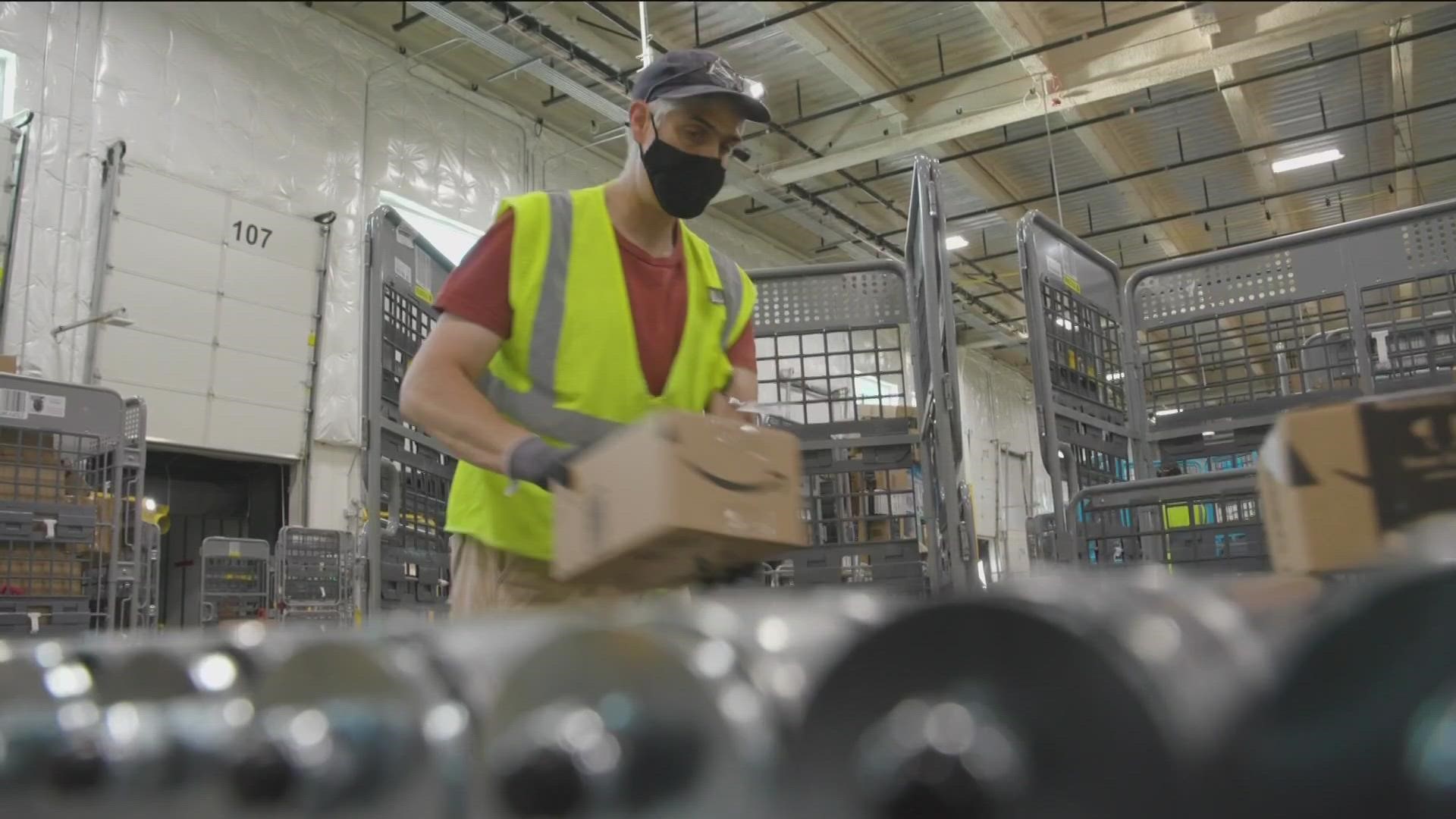 The U.S. Department of Labor says the Nampa facility is one of three Amazon warehouses where workers were exposed to unsafe conditions, high injury risk.