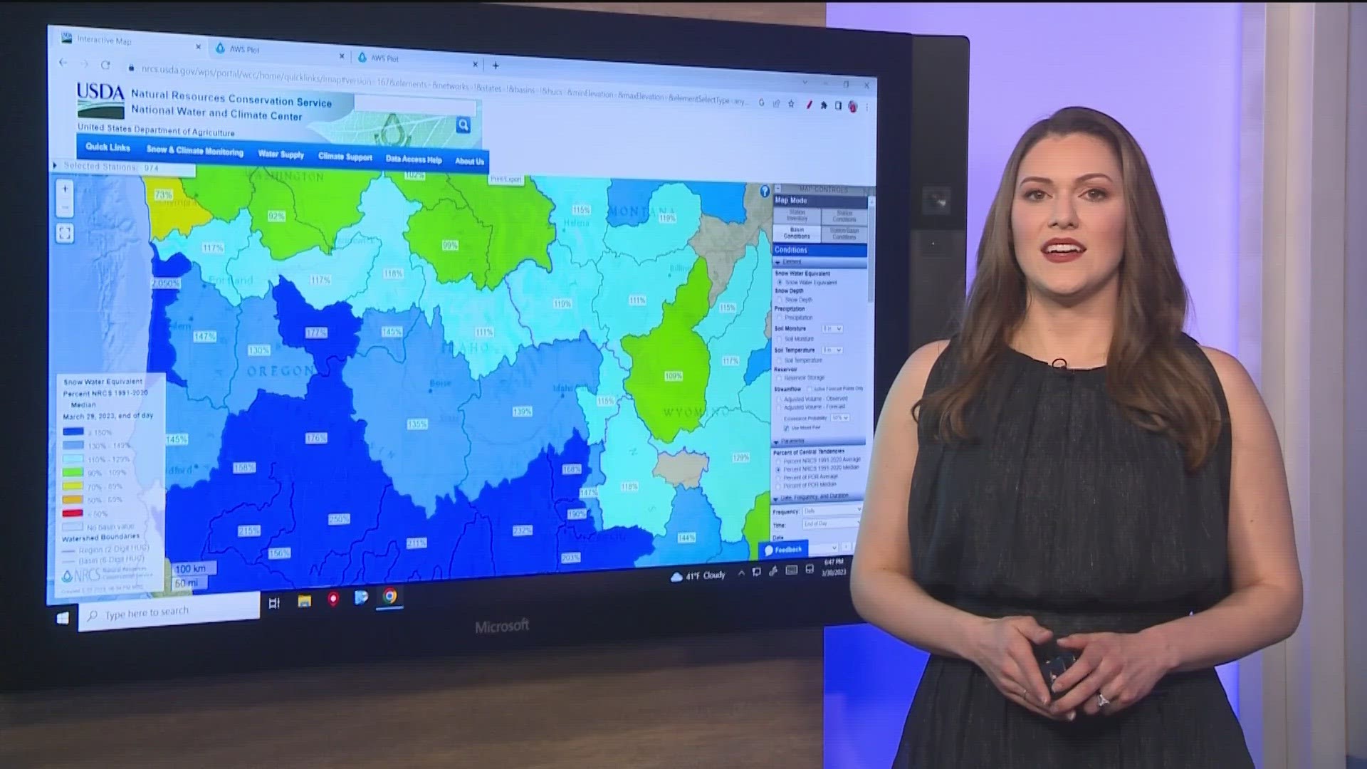 Sophia Bliss discusses snow pack and flood possibilities.