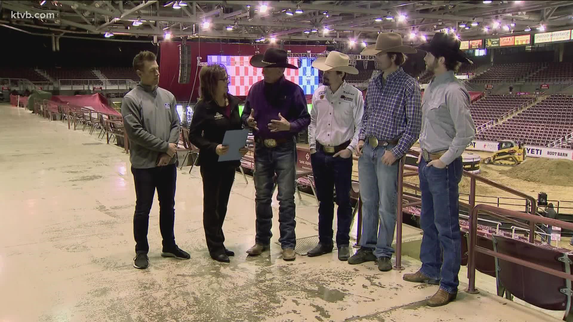 When the top bull riders in the world take the stage Saturday, they will don purple to promote healthy and safe relationships in support of the Man Up Crusade.