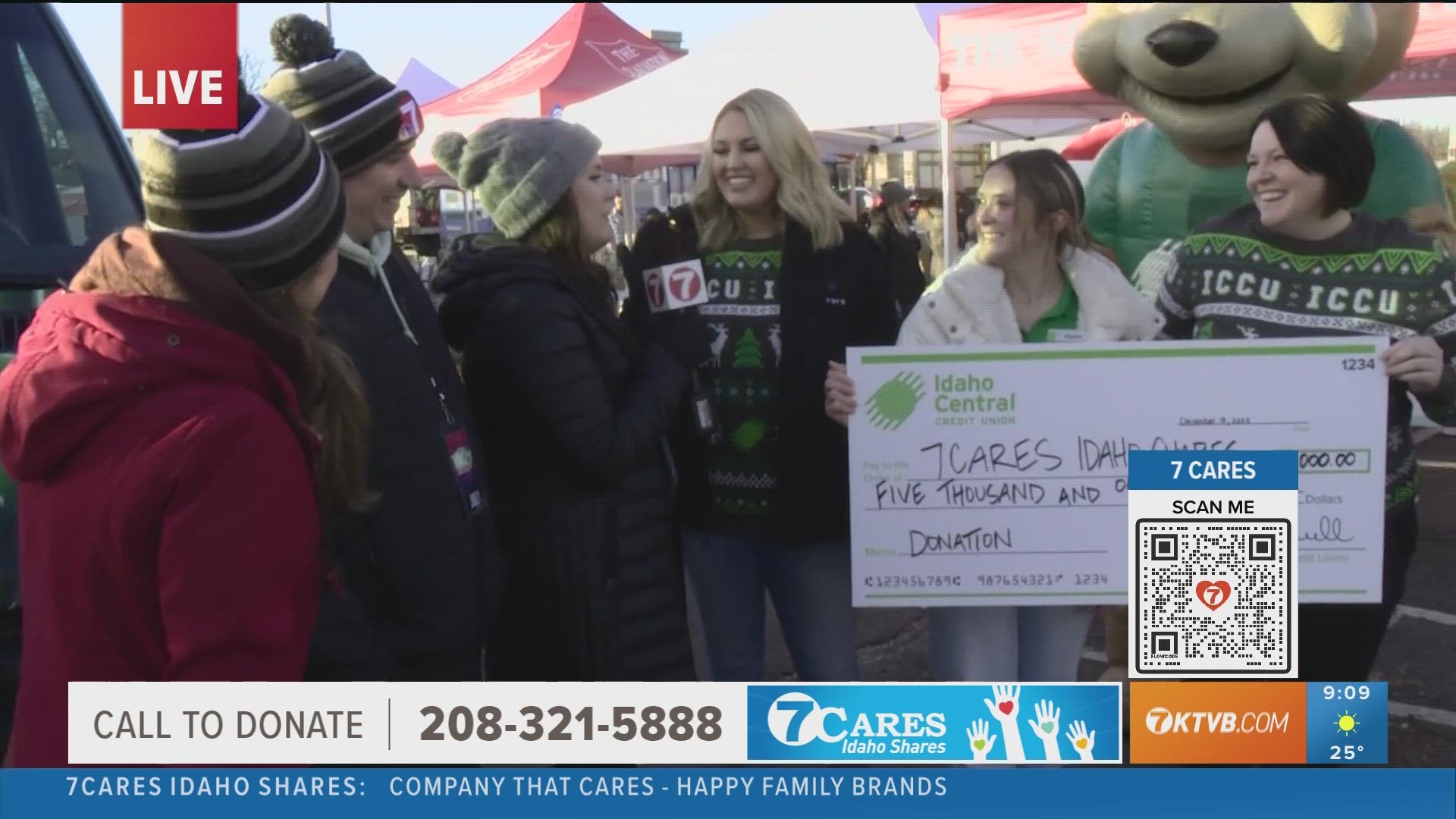 Idaho Central Credit Union, a featured Company that Cares, joined KTVB in Boise and Twin Falls on Saturday with two $5,000 checks for local charities.