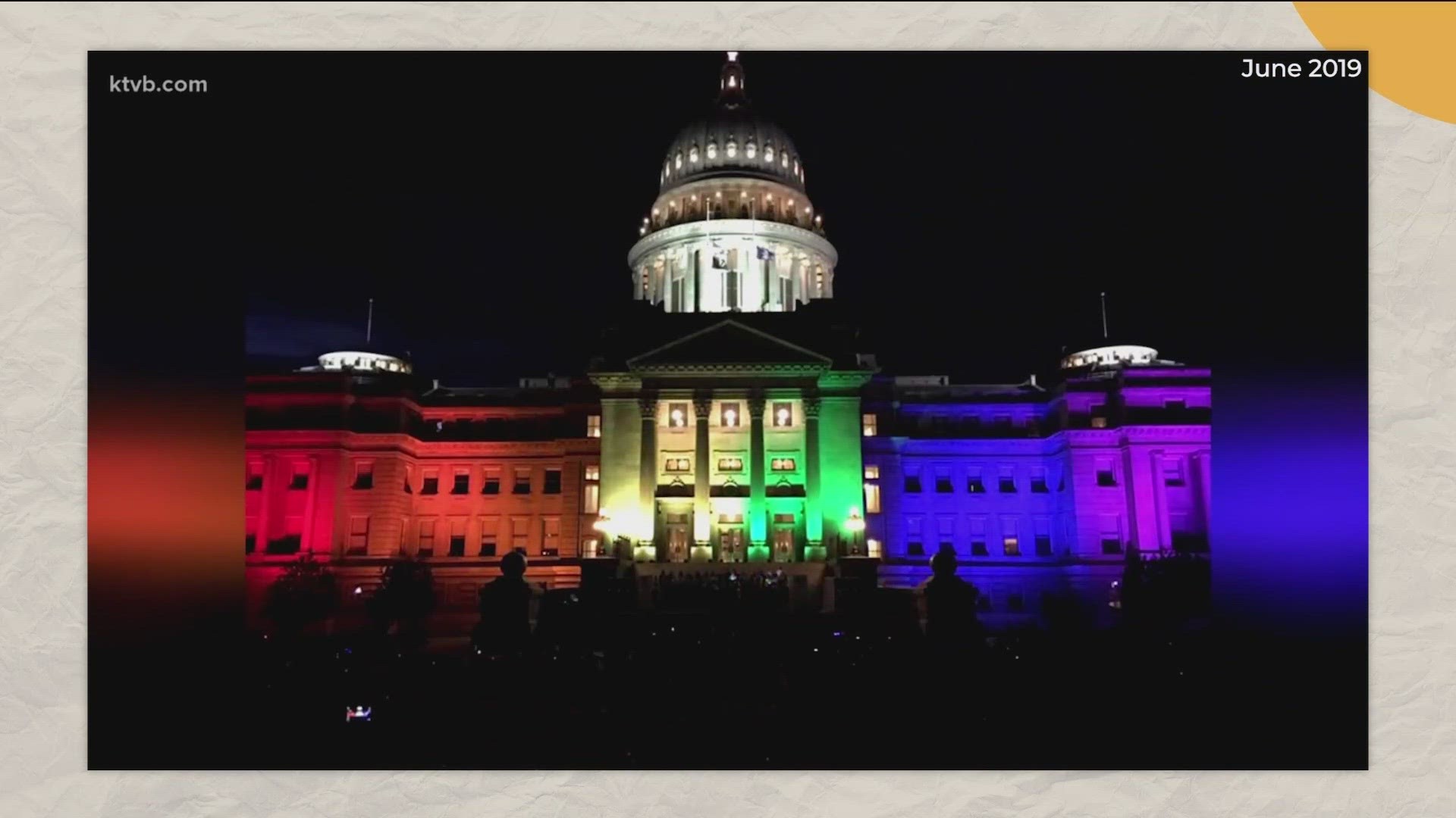 Boise Pride Festival organizers said they were told lights cannot be on capitol grounds, meaning more expensive lights are required to shine from across the street.