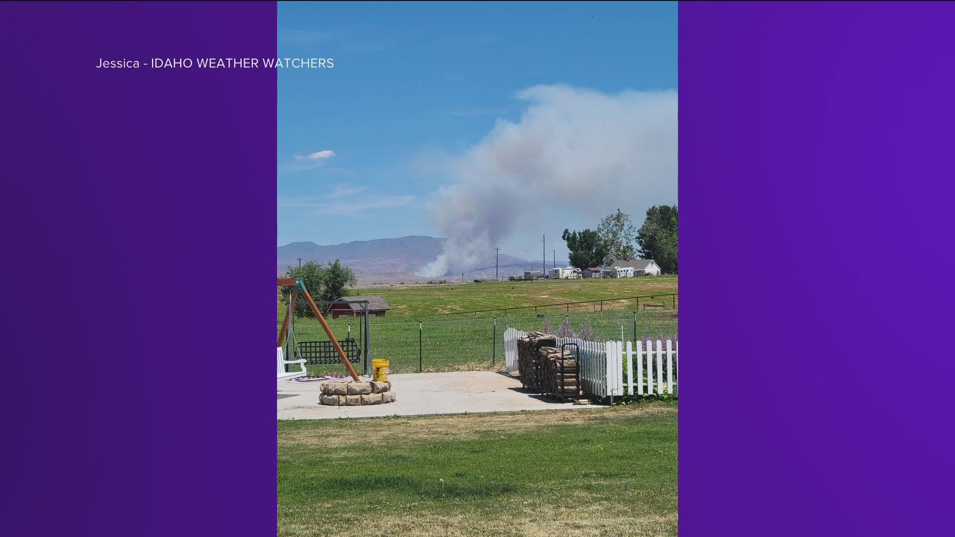 The Bureau of Land Management said they were assisting Gem County with the fire Friday afternoon.
