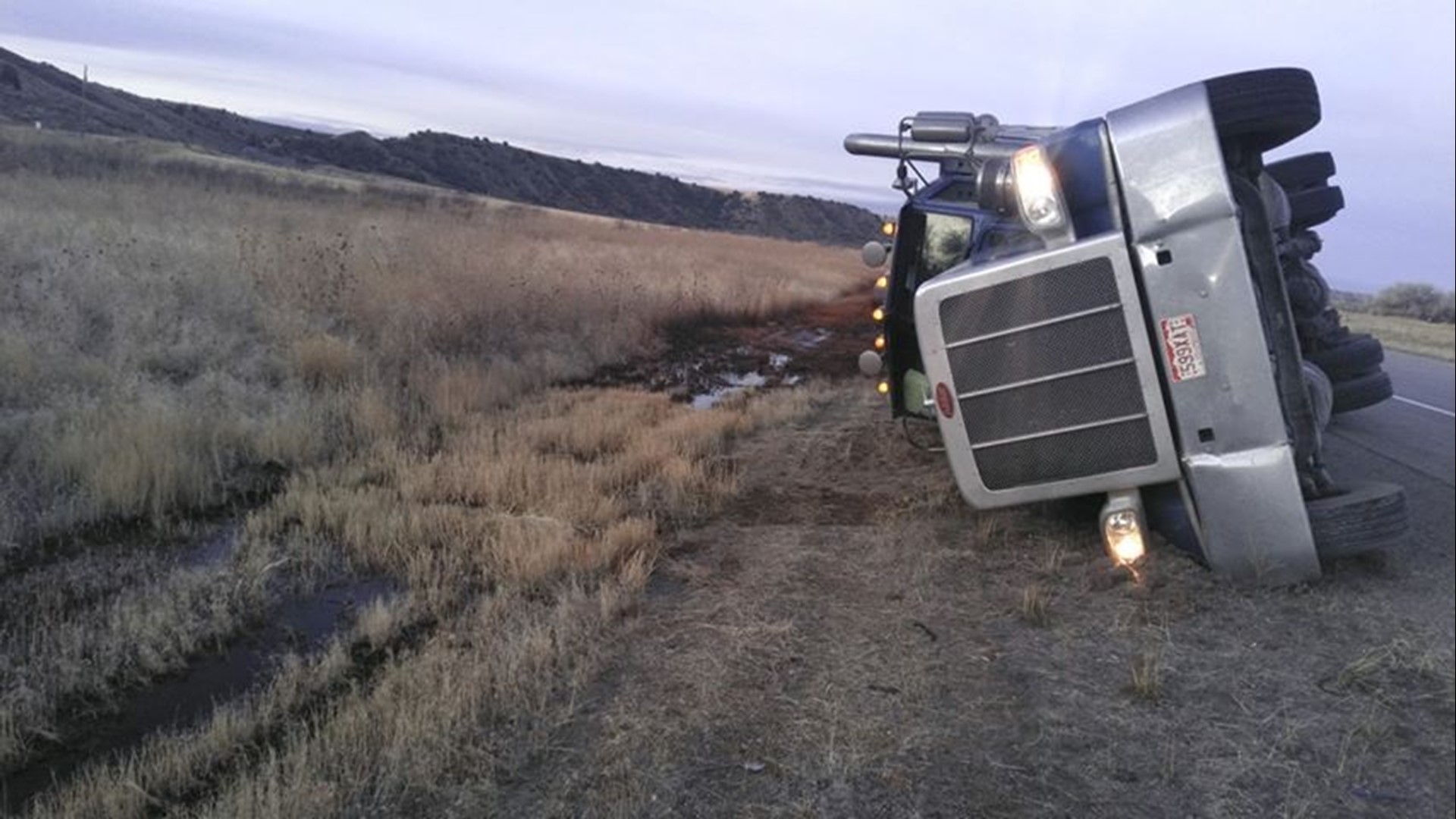 Molasses truck overturns in eastern Idaho, creates sticky situation