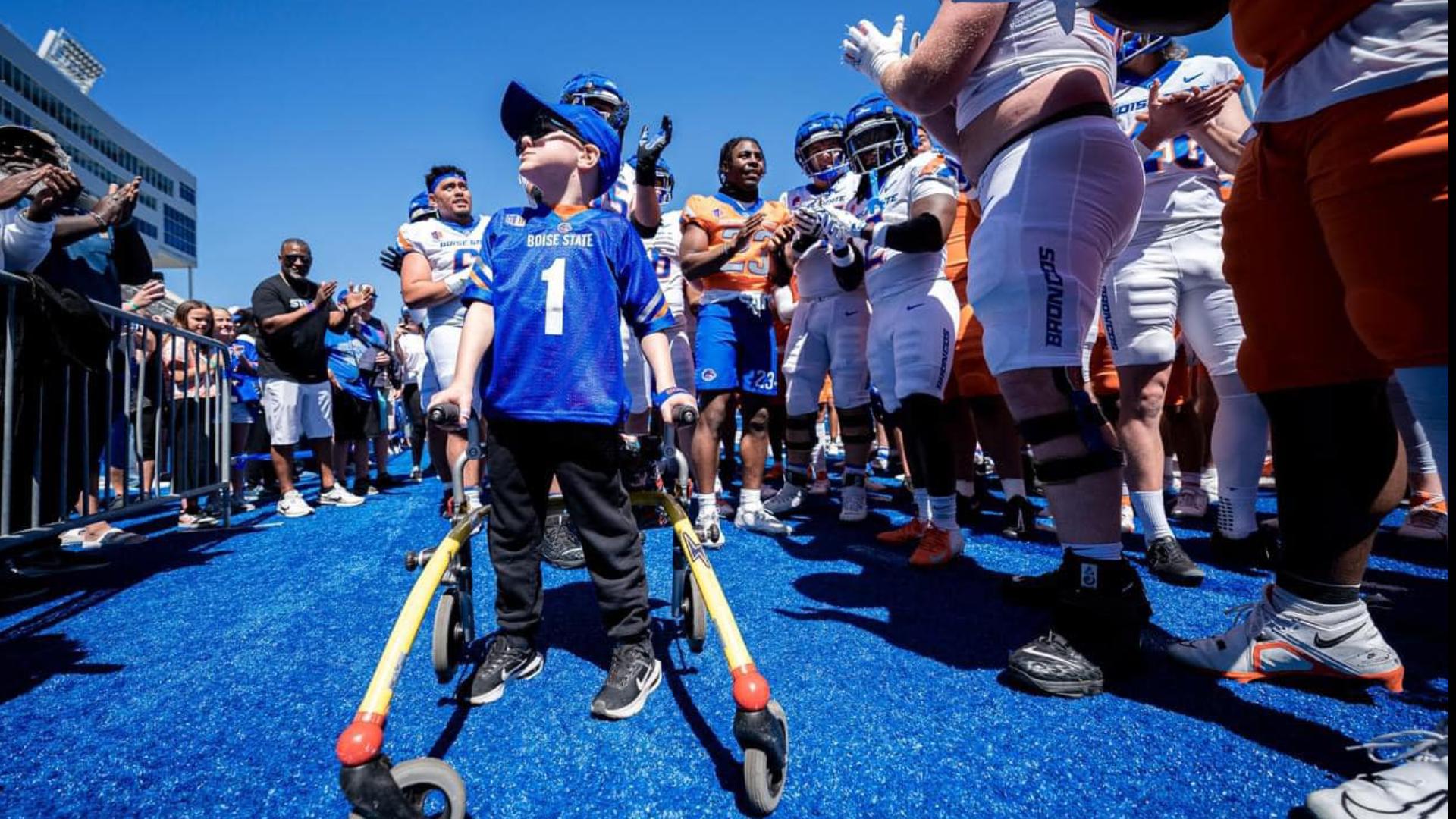 Weston Derrick joined the Boise State Broncos in February thanks to Team IMPACT. The players and the coaches love having him on the team.