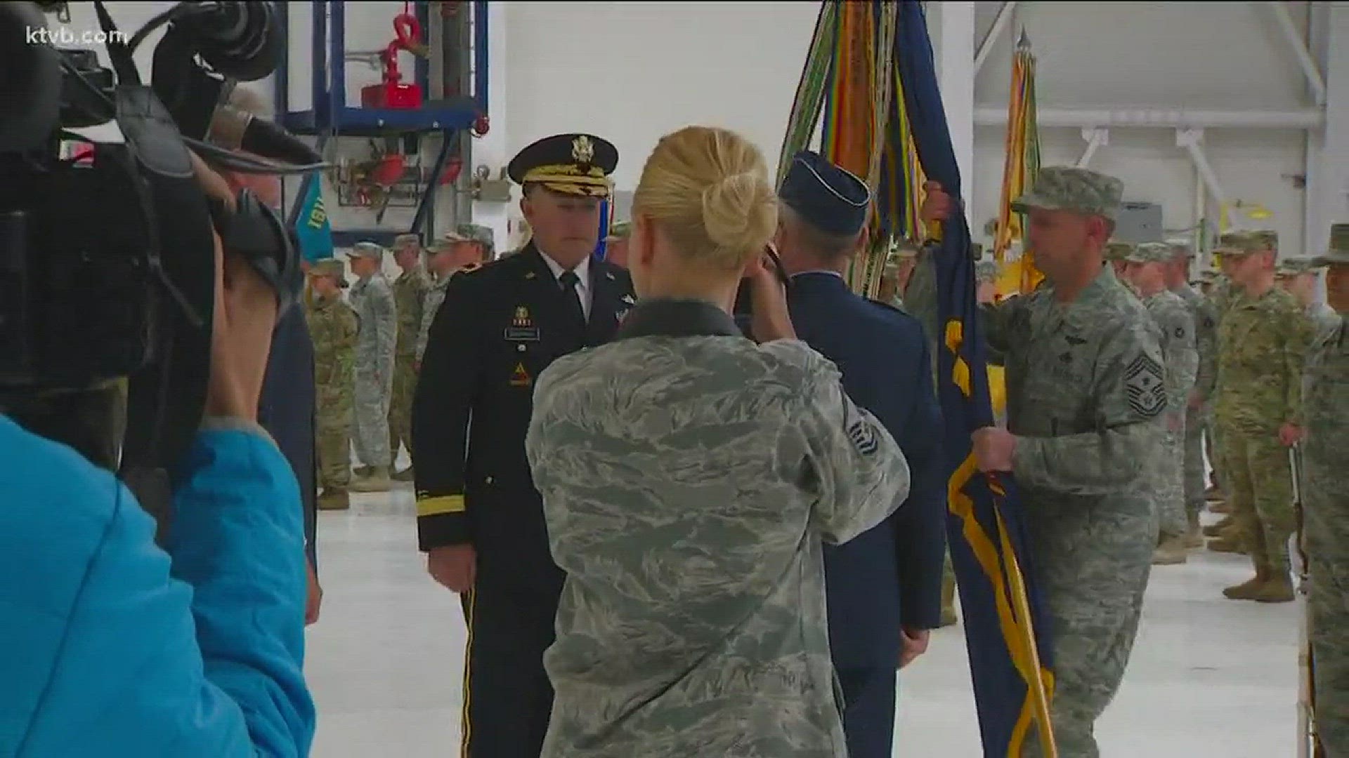 The governor and members of Idaho's National Guard gathered at Gowen Field for a change of command ceremony.