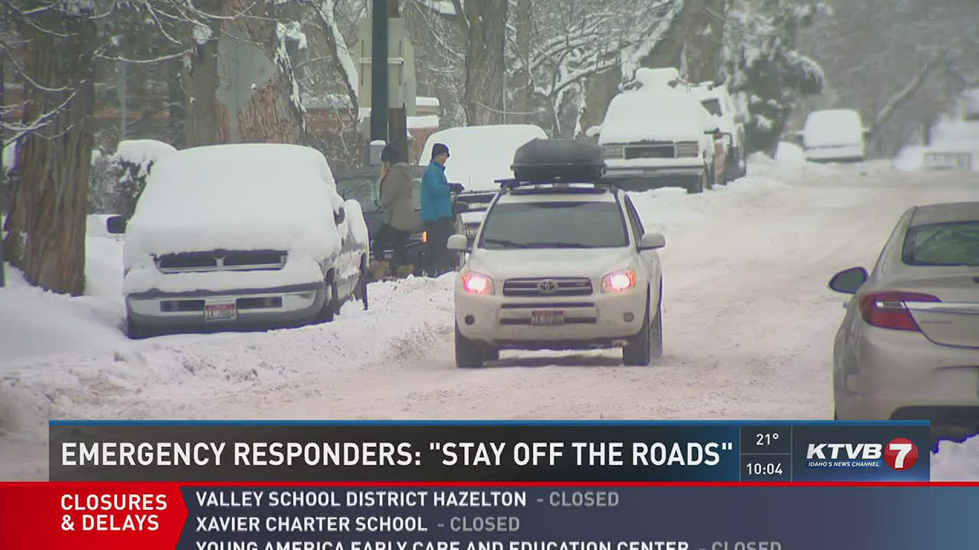 Emergency responders: "Stay Off the Roads"