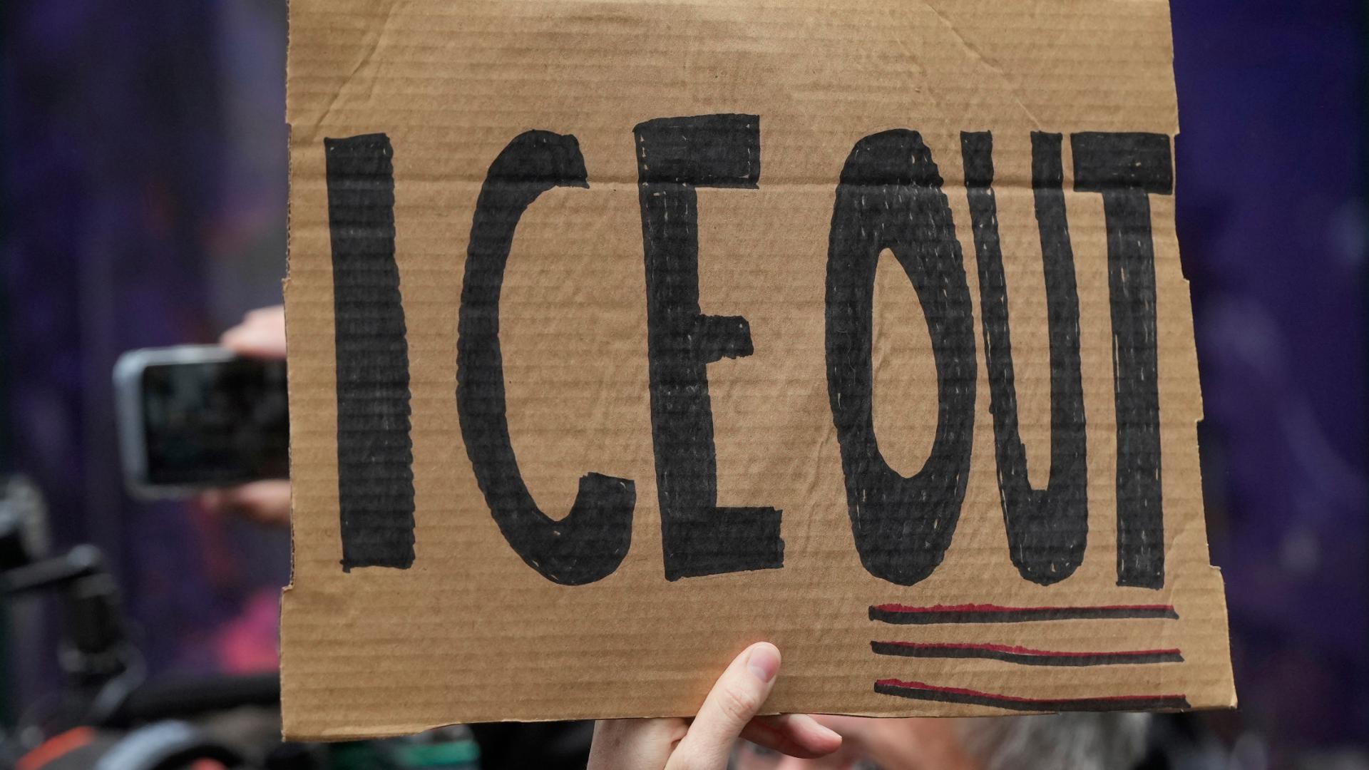 Many gathered around the Bay Area immigration court to protest the changed ICE plans.