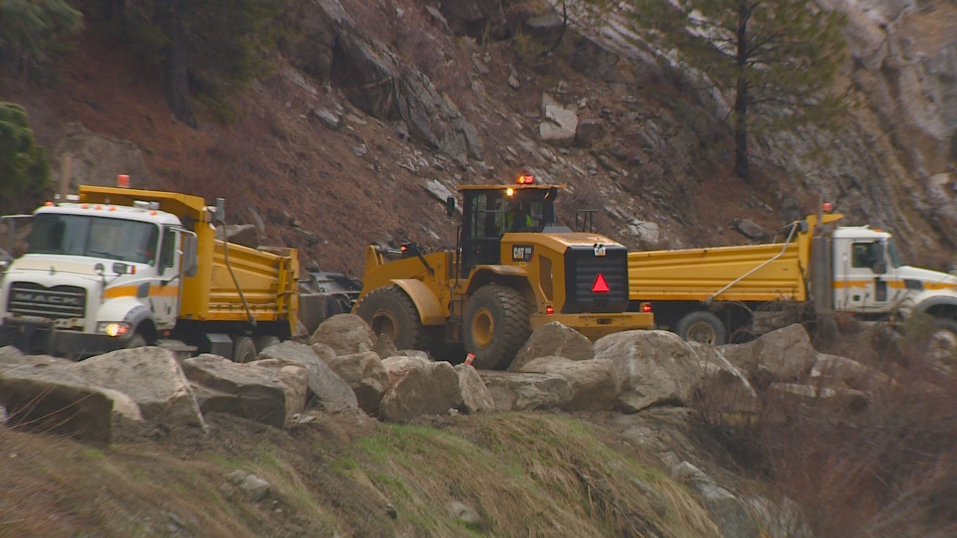 Landslide blocking Idaho 55 between Banks, Smiths Ferry