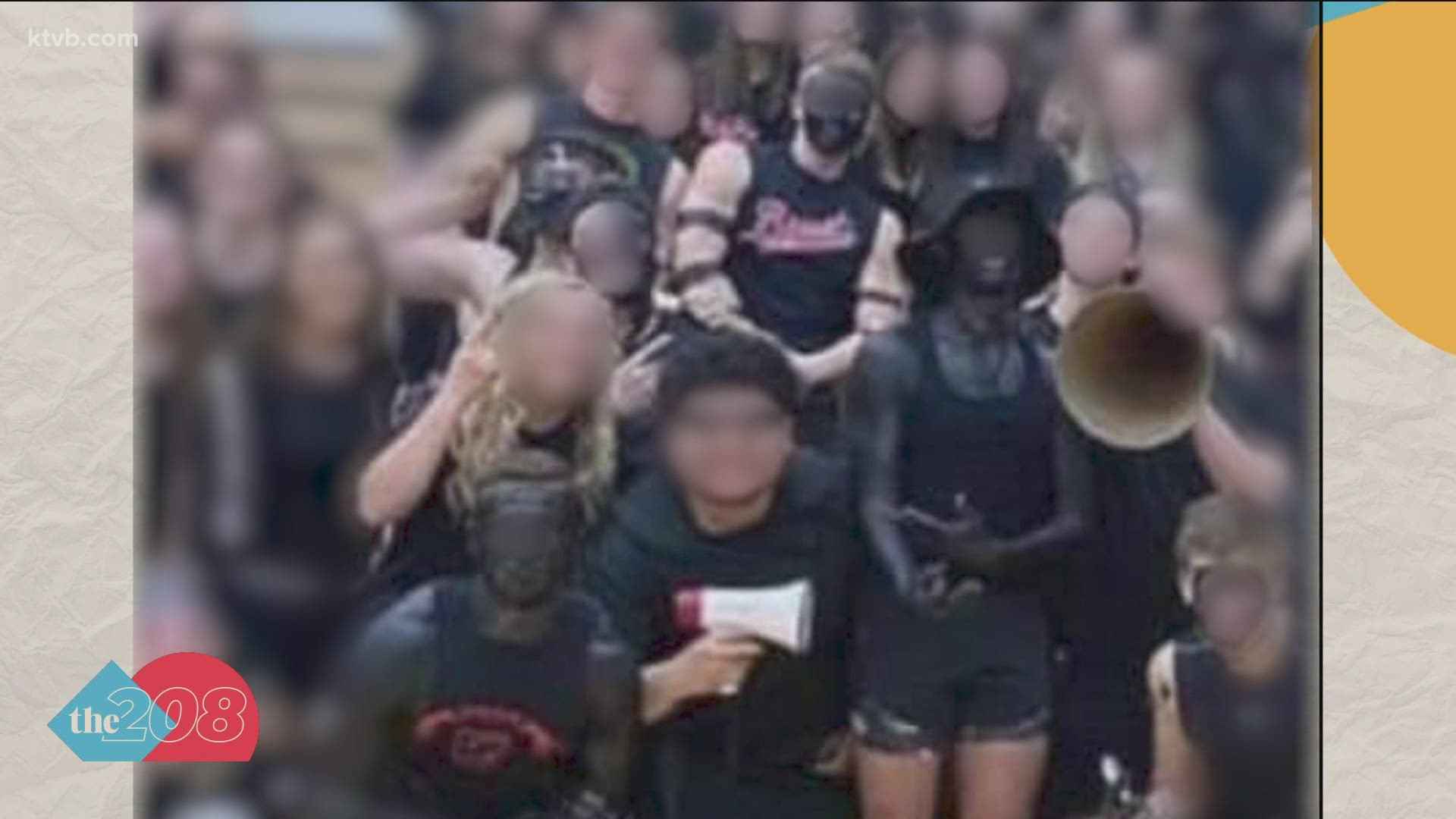 The photos were quickly taken down after some students appeared to be in blackface and a baby doll painted black hanging from a stick was seen in a crowd.