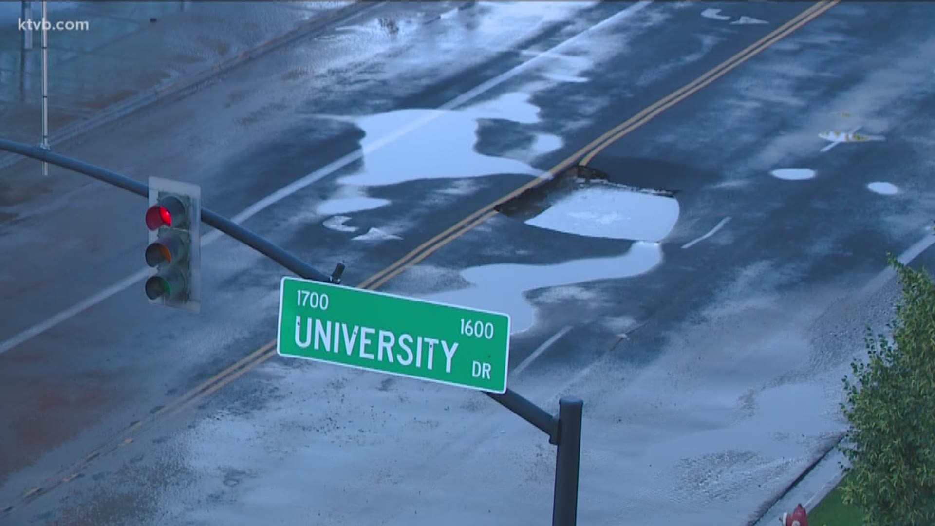 This is the second water main break in the same area in the past year.