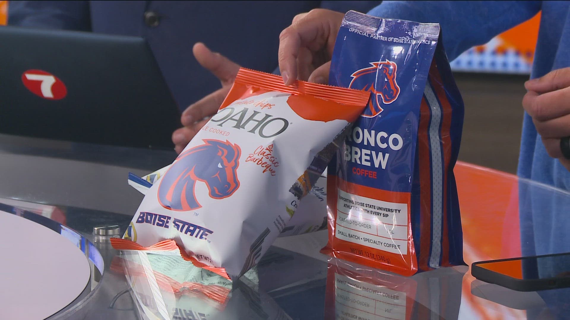 Trademark Licensing Specialist Spencer Jahn details how Boise State worked with Teton Valley Brands and Bronco Brew Coffee to highlight the blue and orange brand.