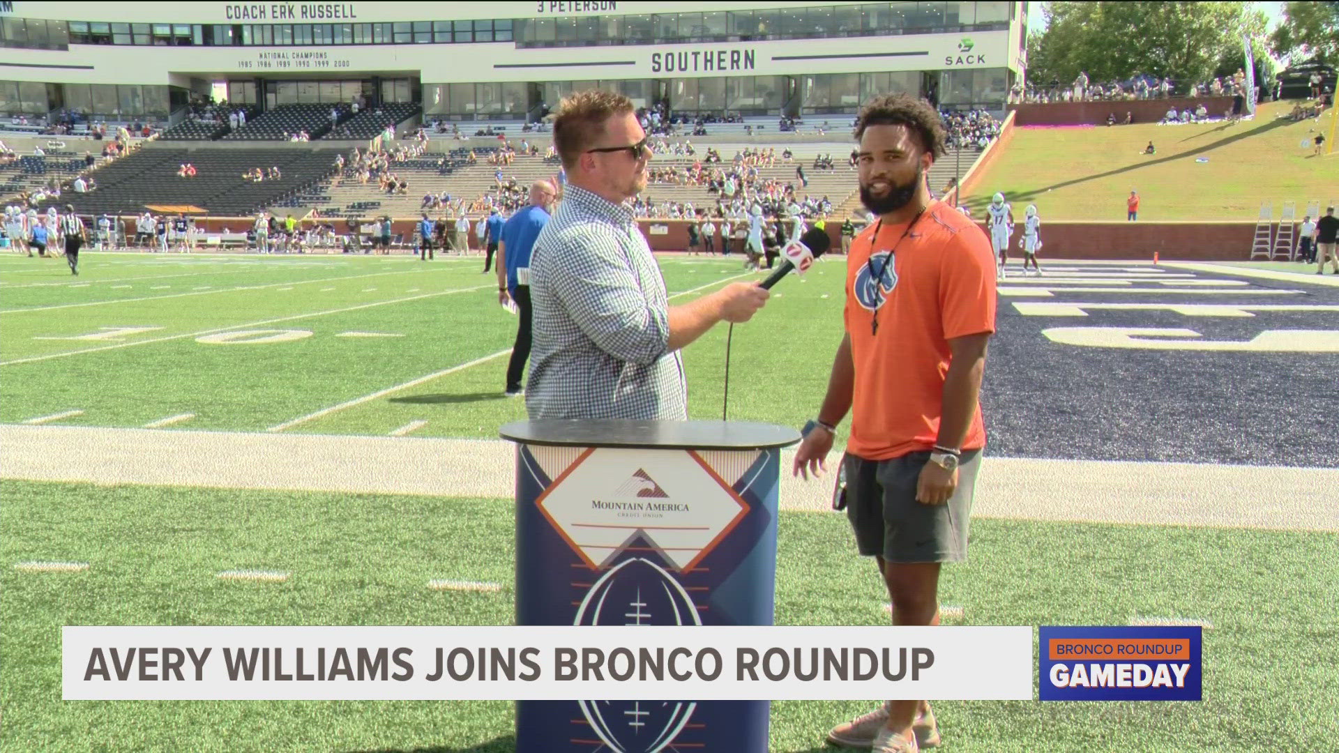 Williams made the trip from Atlanta to support his alma mater Saturday. KTVB caught up with the former Boise State standout on the Bronco Roundup Game Day Show.