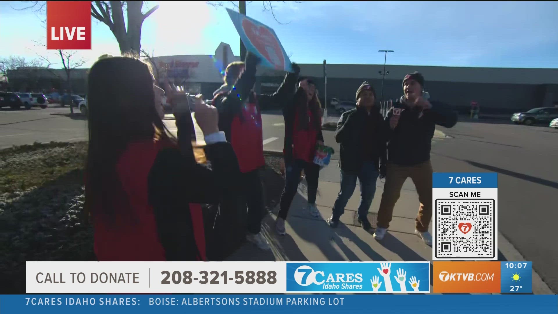 The cold was no match for the Capital Eagles, who spend Saturday morning supporting Idaho charities through KTVB's 16th annual 7Cares Idaho Shares giving campaign.