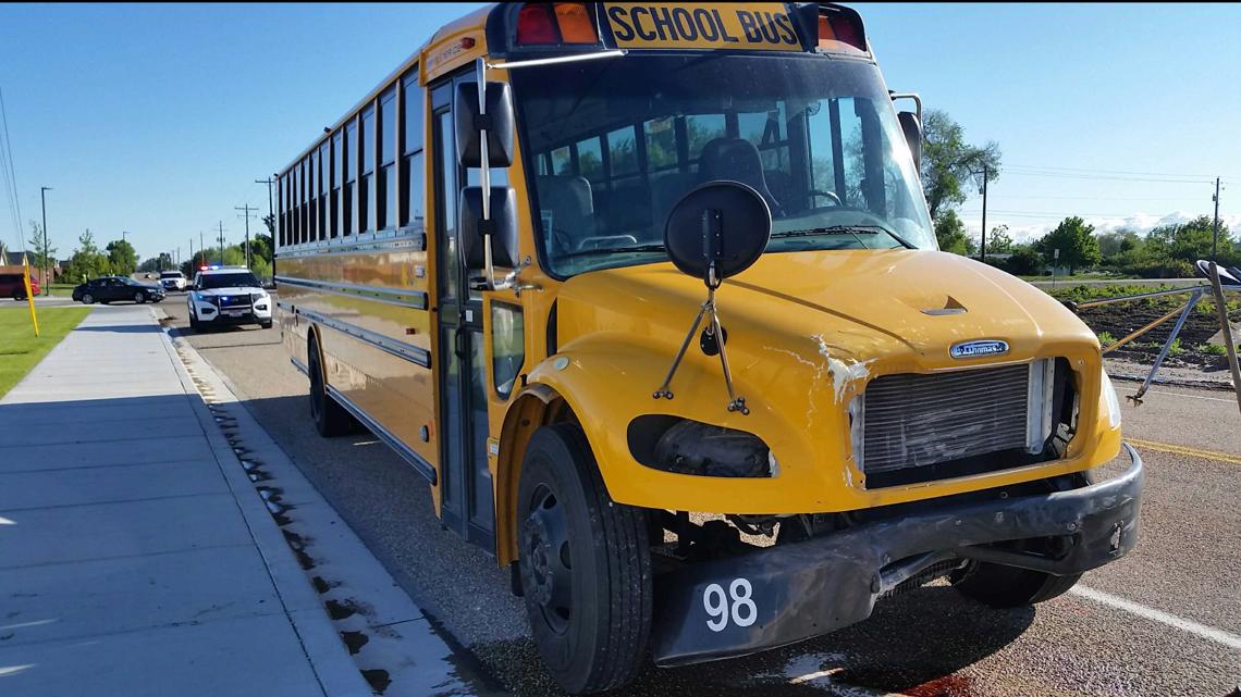 Several hurt in collision between car, school bus in Caldwell - Vimarsana News