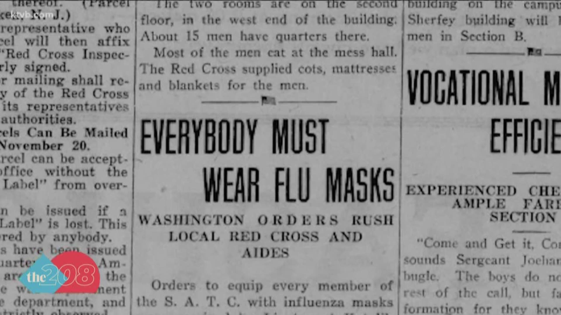 We took a look back at what newspapers were publishing in 1918 about wearing a mask in public.