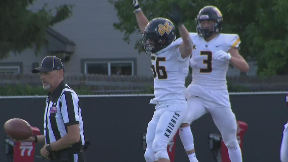 Football action with Mt. View vs. Coeur d'Alene High School in