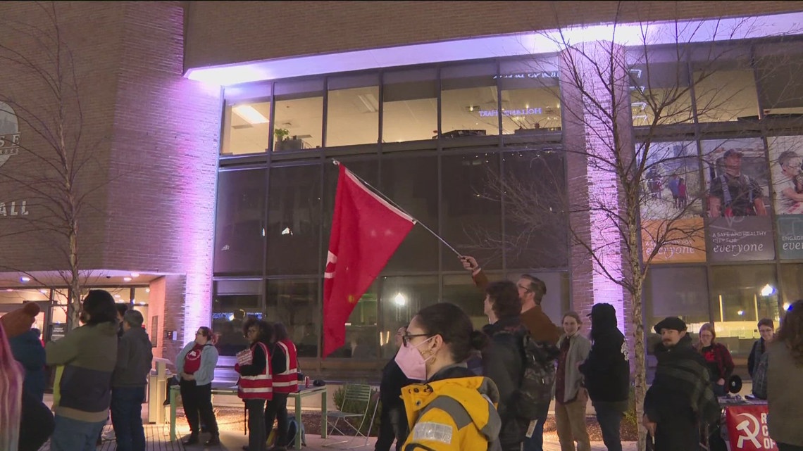 Boise protesters rally against U.S., Israeli strikes on Iran