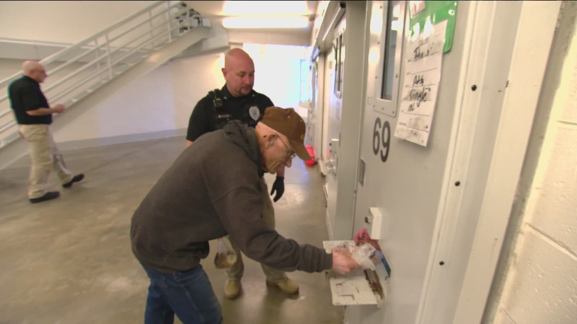 During the annual event, volunteers distribute cookies to residents at the Idaho Maximum Security Institution.