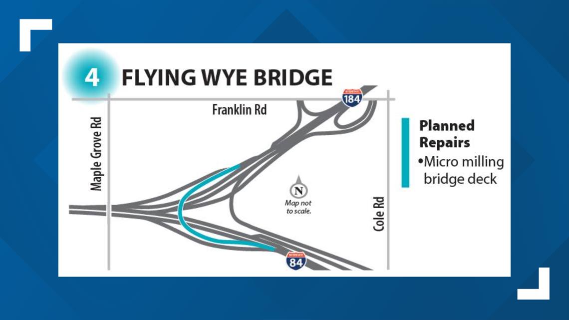 Nighttime lane closures planned for Flying Wye Bridge maintenance