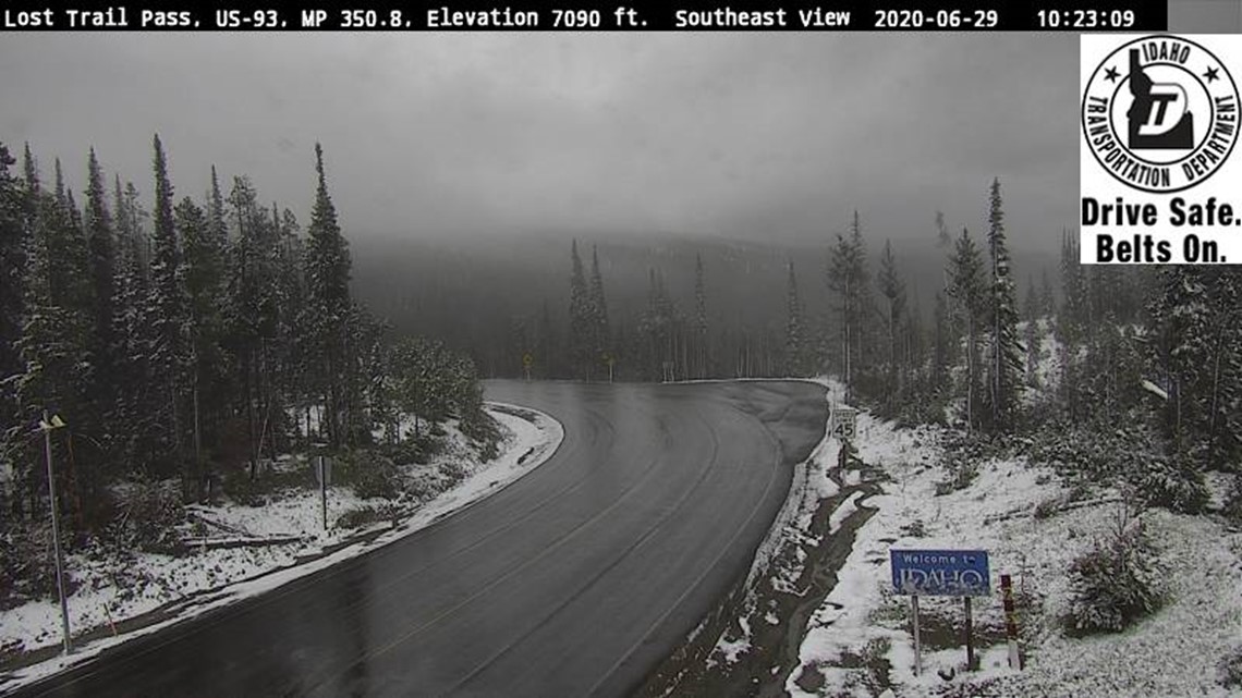 Snow falls in Idaho's mountains, record cold in the valley