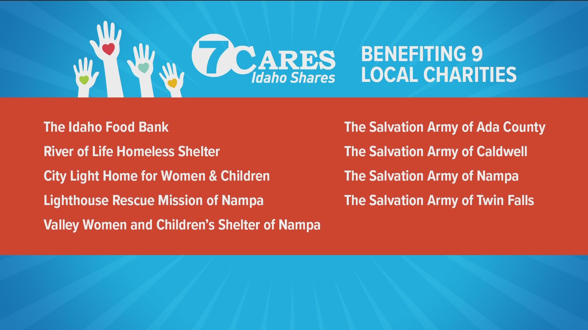 People can scan the QR code to donate to nine different charities