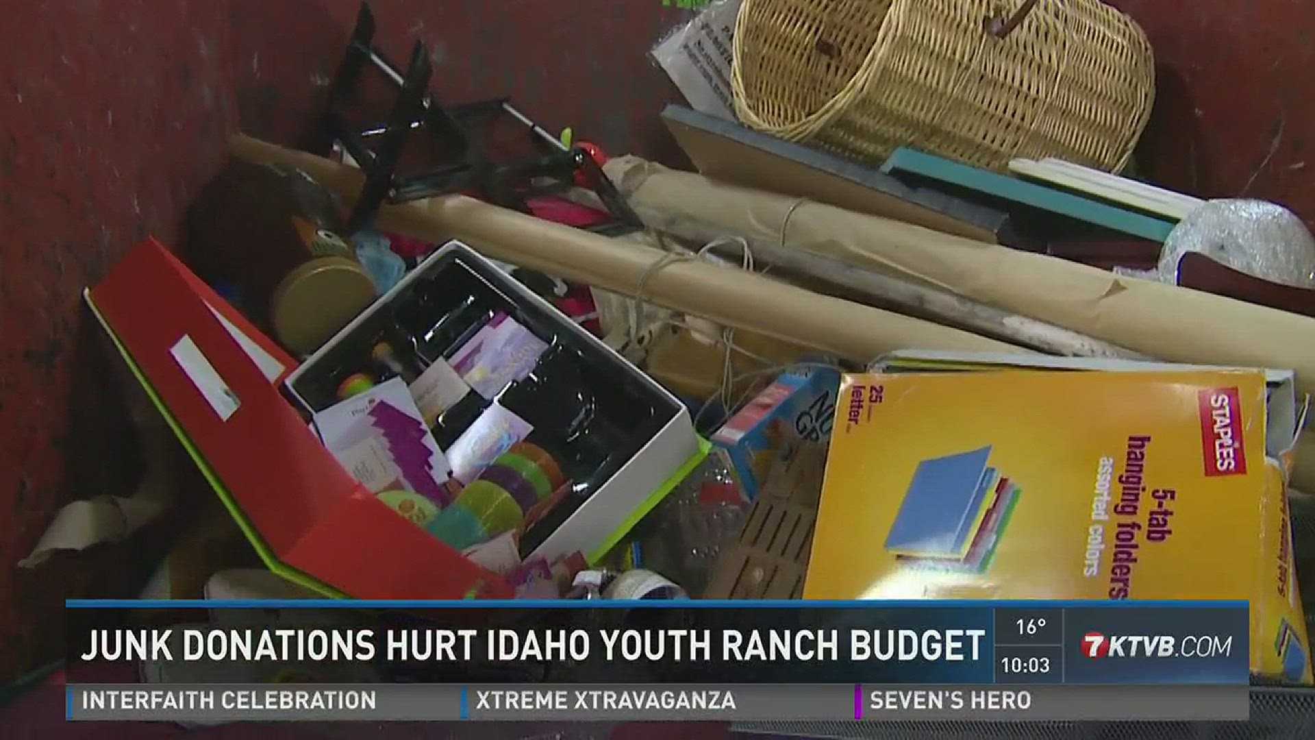 Junk donations hurt Idaho Youth Ranch budget.