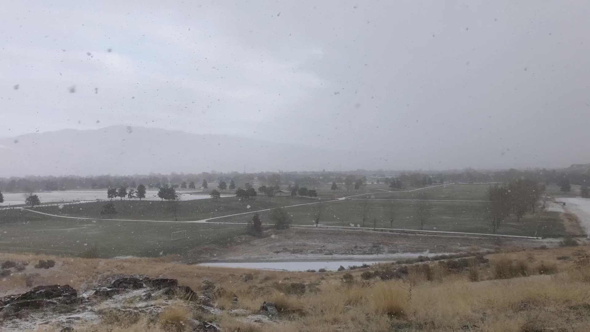 Snow was falling in southeast Boise on Tuesday morning amid the coldest temperatures (so far) of the season.