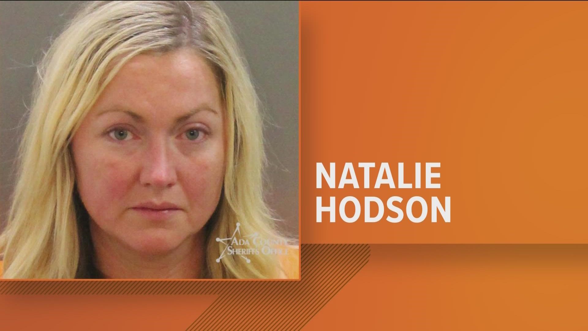 Natalie Hodson is charged with vehicular manslaughter and leaving the scene of an injury crash, after she hit 39-year-old Kristina Rowley of Cascade, Idaho.