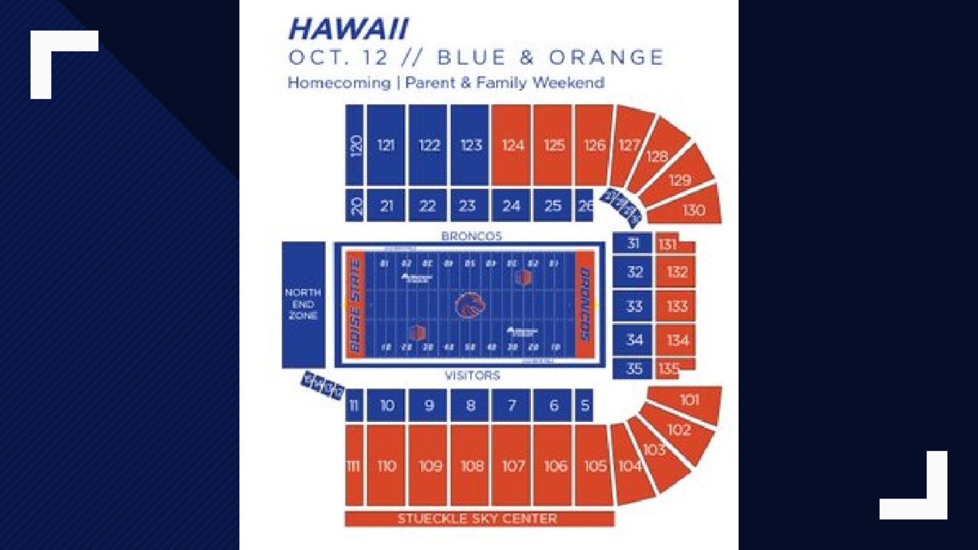 Boise State Football releases fan color schemes for 2019 season home