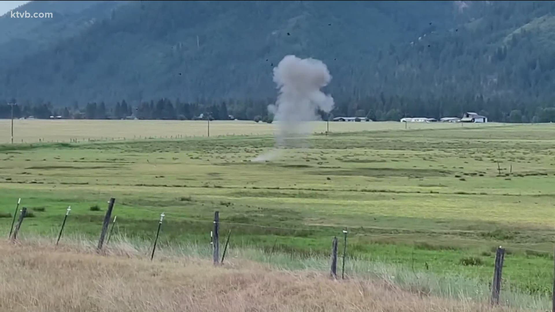 An explosive ordinance team from the Mountain Home Air Force Base detonated the grenade that was found at a Garden Valley home.