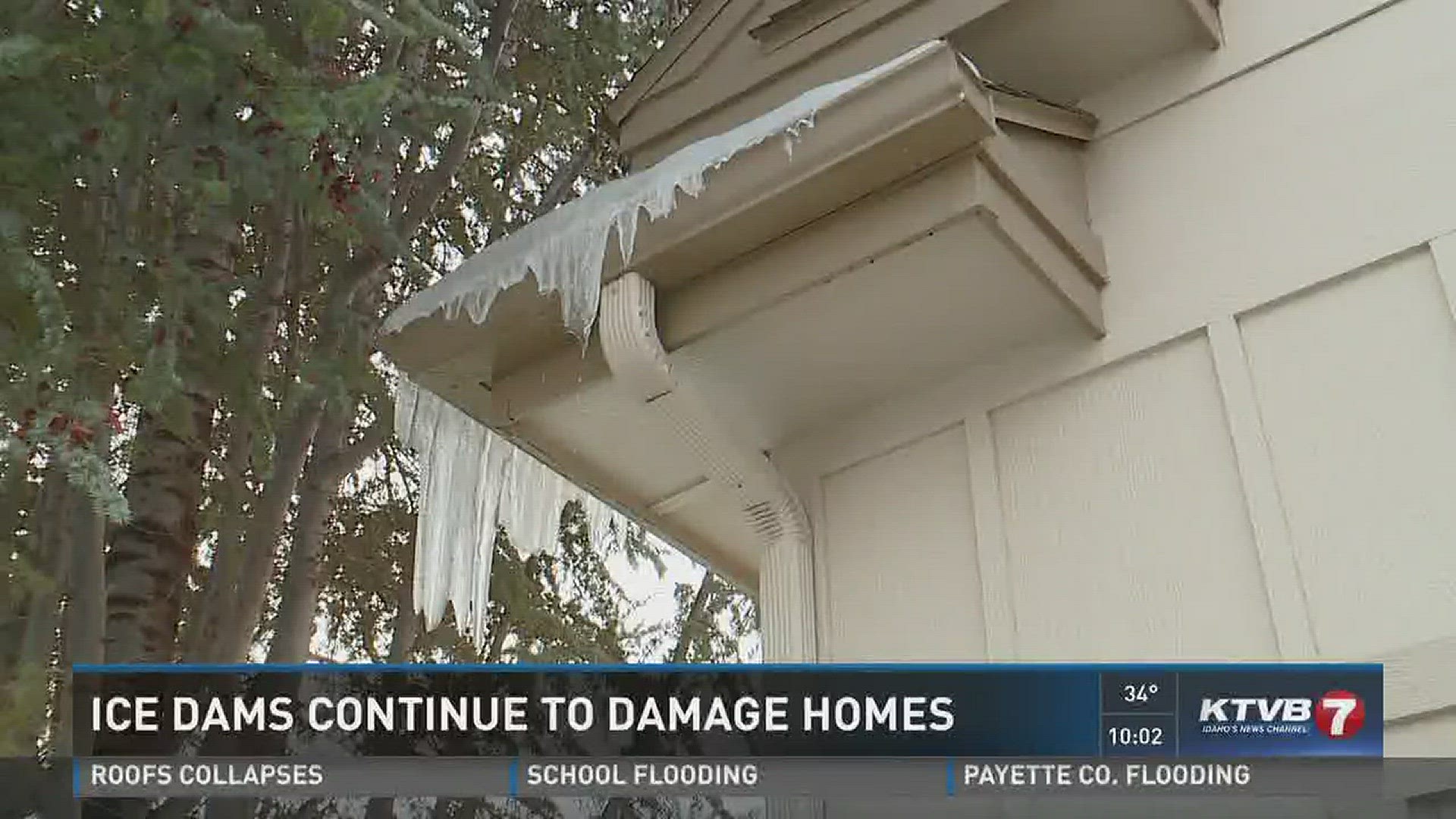 Ice dams continue to damage homes.