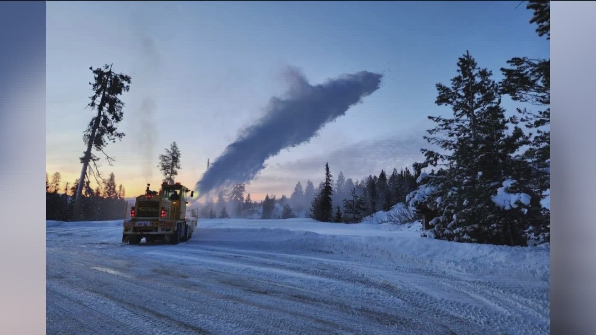 The stretch of highway had been closed but crews cleared the roadway and the highway opened up on Sunday afternoon.