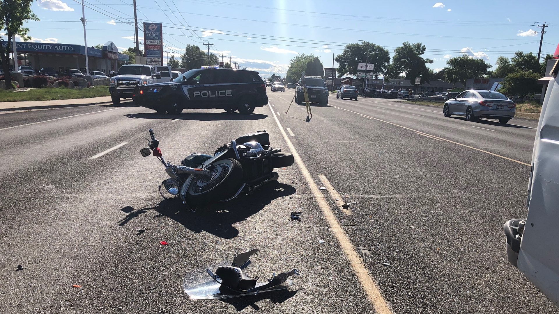 Motorcyclist has lifethreatening injuries after crash in Boise