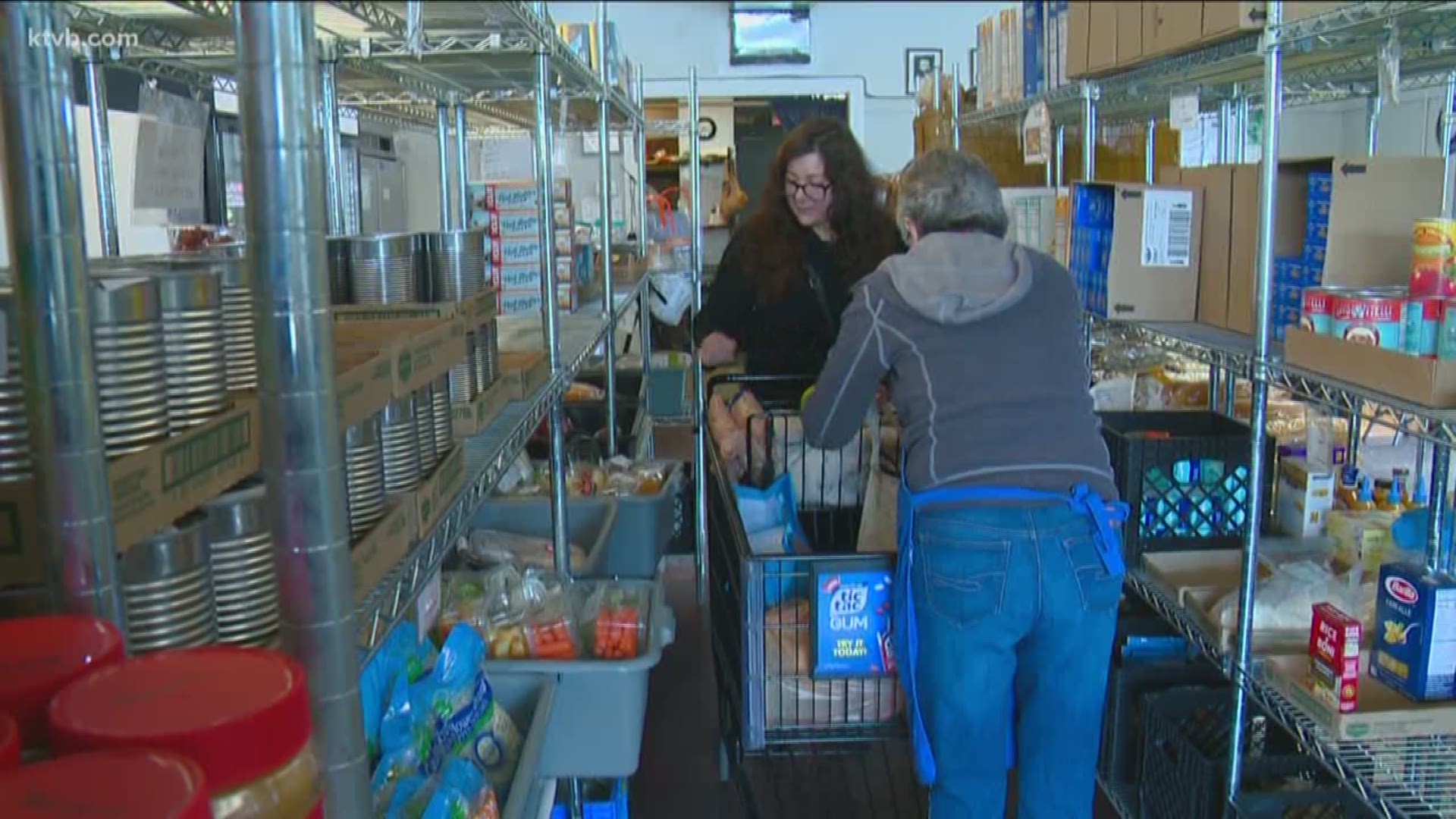 The food pantry has seen an influx of people coming to them for food.