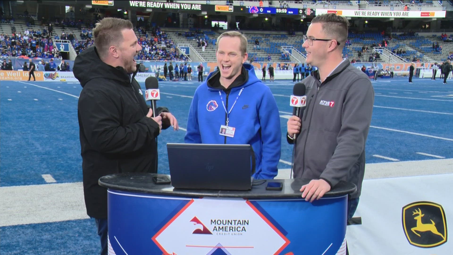 Boise State Senior Associate Athletic Director for External Affairs Cody Gougler joins KTVB's Jay Tust and Brady Frederick live on the Bronco Roundup Game Day Show.