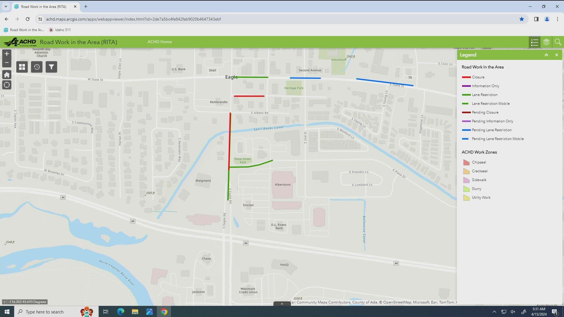 Eagle Road intersection begins reopen