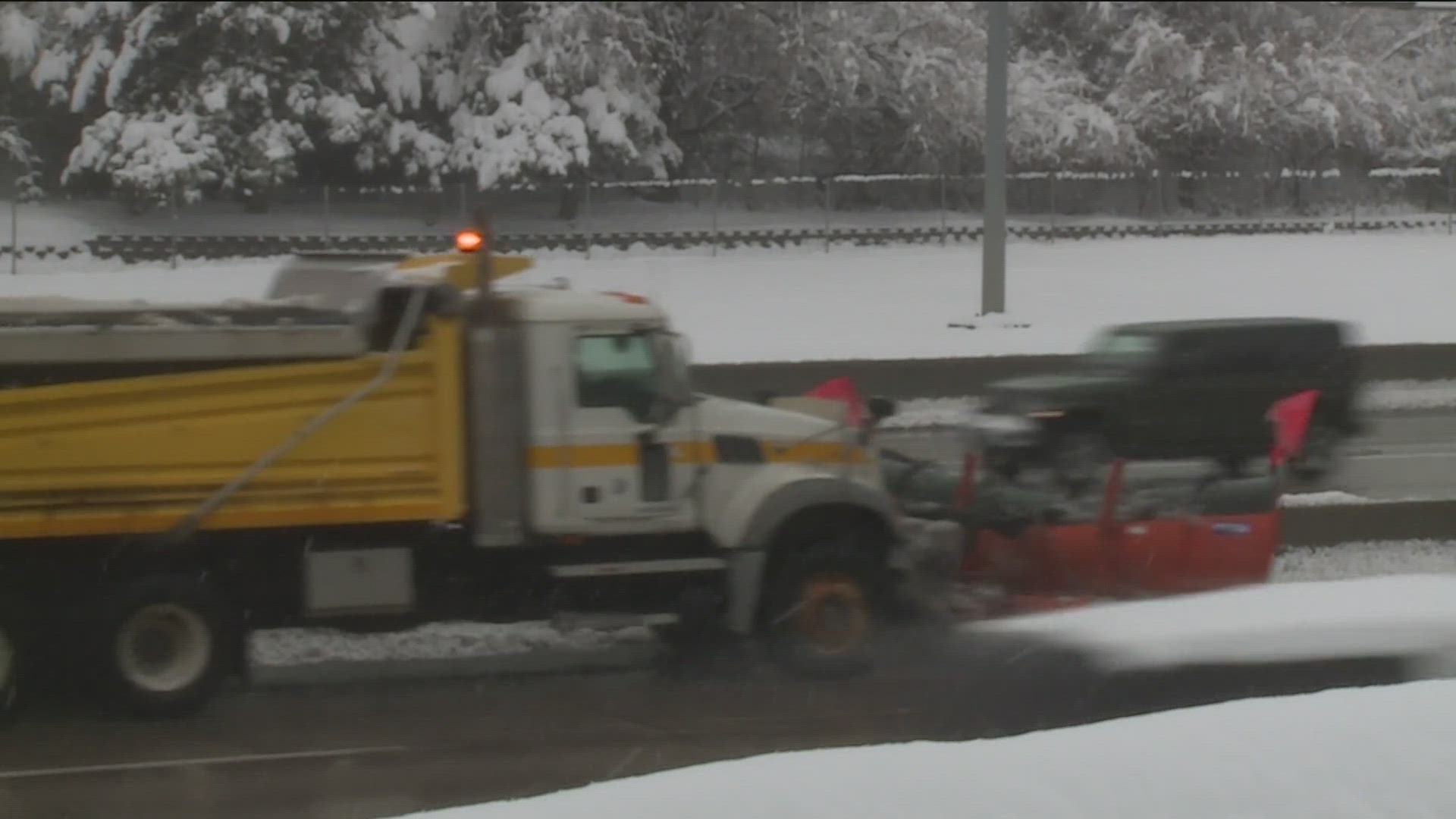 Idaho State Police said they have responded to 34 crashes in the last 24 hours. There were also 44 slide-offs.