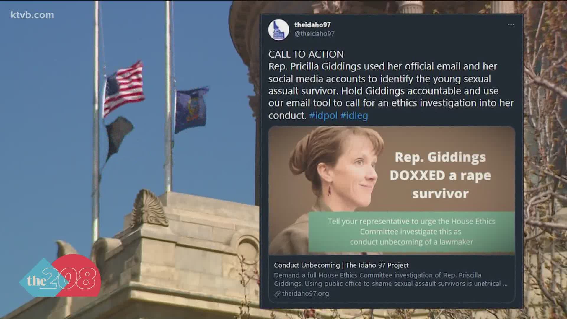 The Idaho 97 Project is calling on Idaho lawmakers to investigate the conduct of Rep. Giddings after she shared links identifying an alleged sexual assault victim.