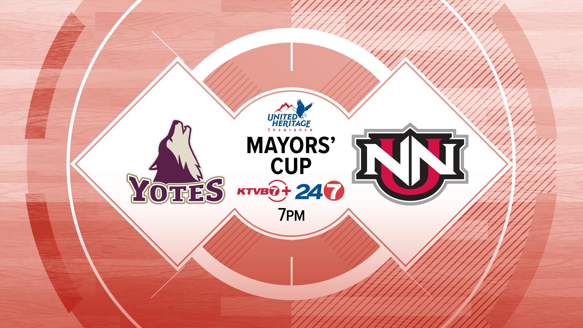 The Mayors' Cup is up for grabs Wednesday as College of Idaho hosts Northwest Nazarene. Watch the cross-county collision live on KTVB+ and KTVB's 24/7 channel 7.2.
