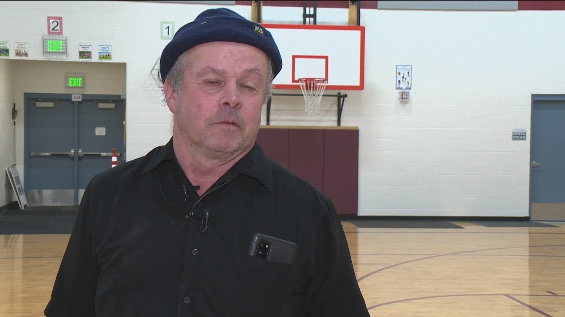 J.R. Goleman, the custodian at Desert Springs Elementary in Nampa, was surprised with the Idaho Lottery School Hero Award.