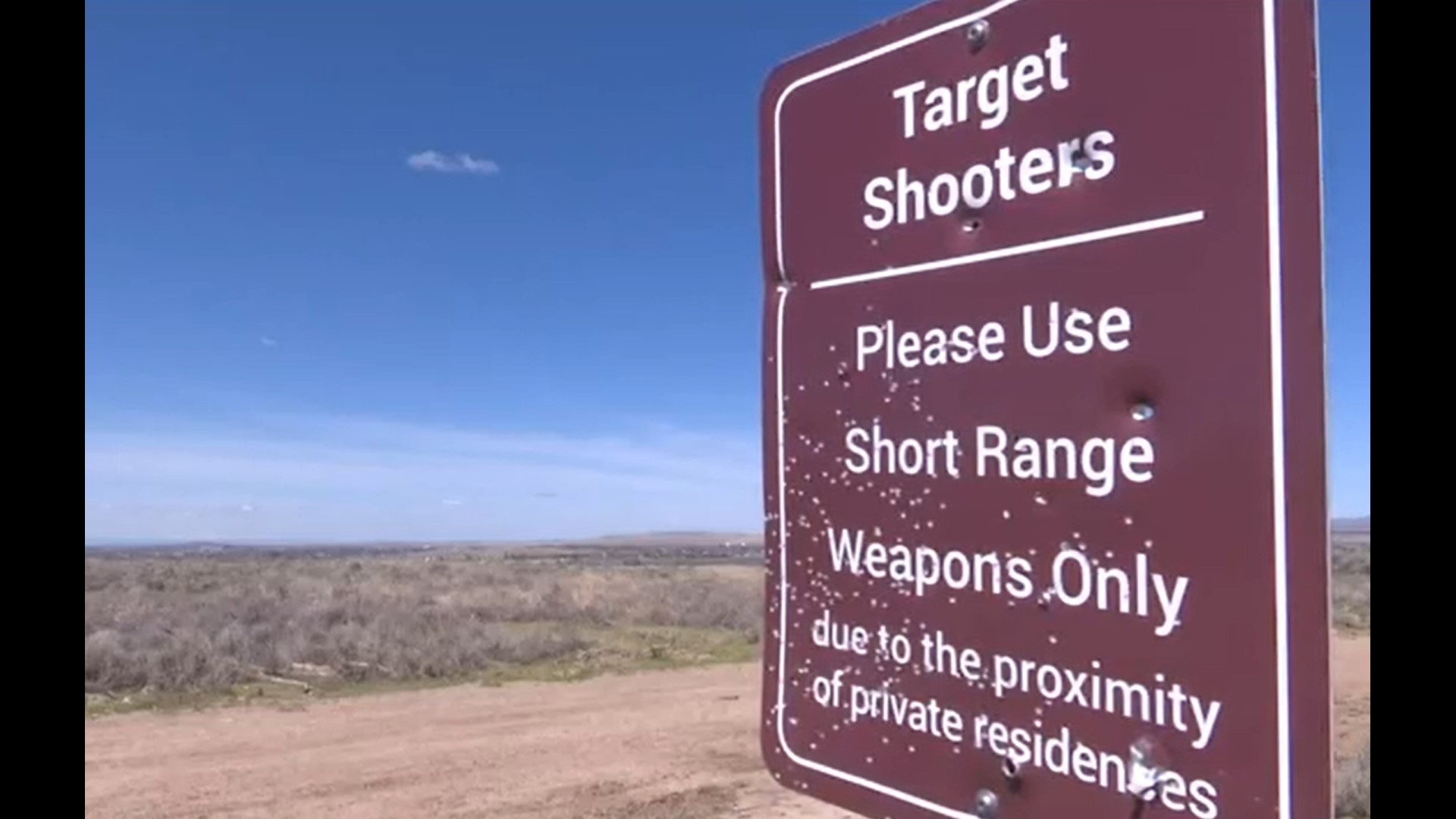 'I love it, yeah. Except for the shooting.' A Mountain Home couples' home is in the direct line of fire of a nearby gun range - where bullets have struck their home.
