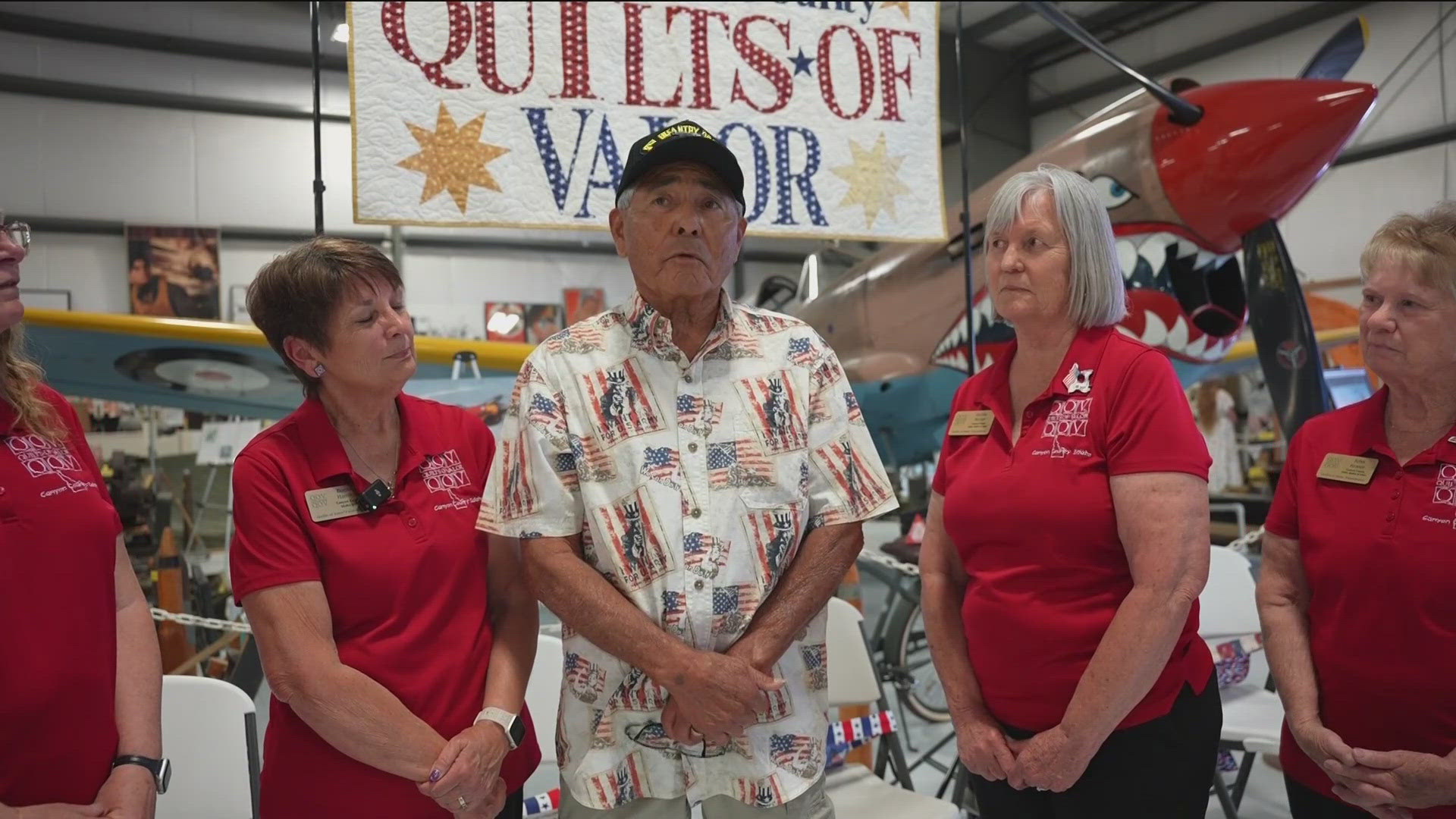 The Canyon County Idaho Quilts of Valor is made up of over 40 volunteers who want to wrap our veterans in comfort and appreciation for their service. 
