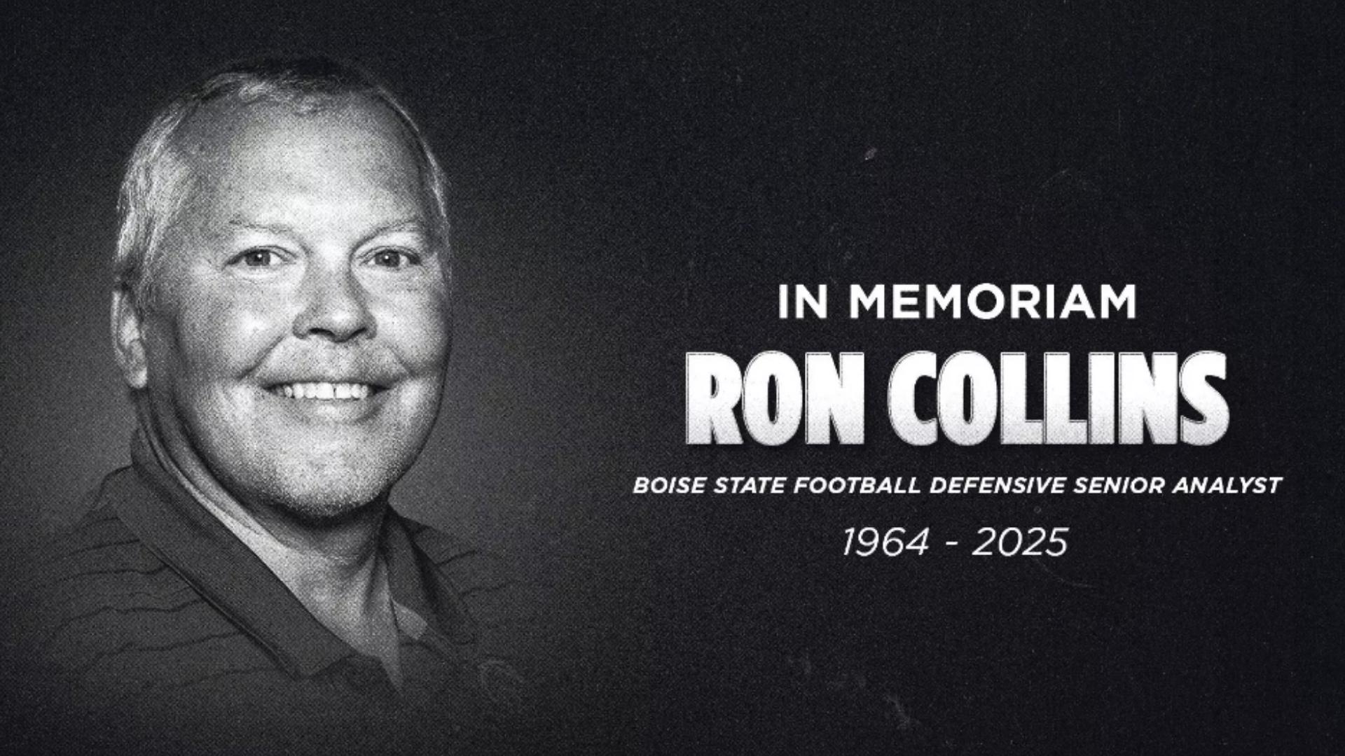 Boise State mourns the loss of Ron Collins, a defensive senior analyst, who passed away Tuesday at 61.