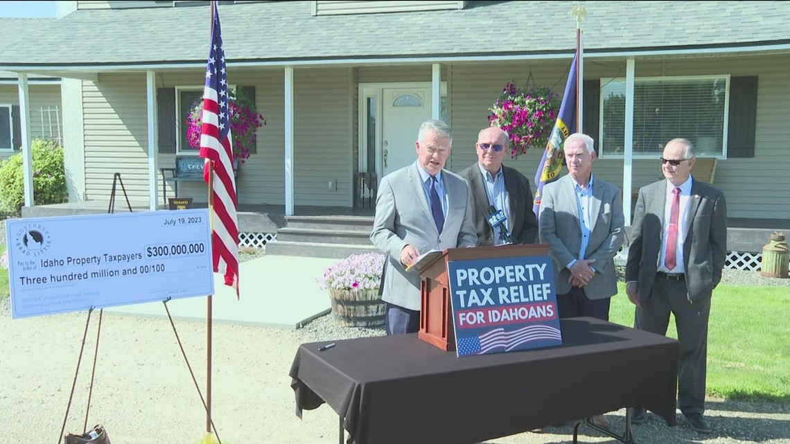 Idaho governor Surplus to be invested into property tax relief