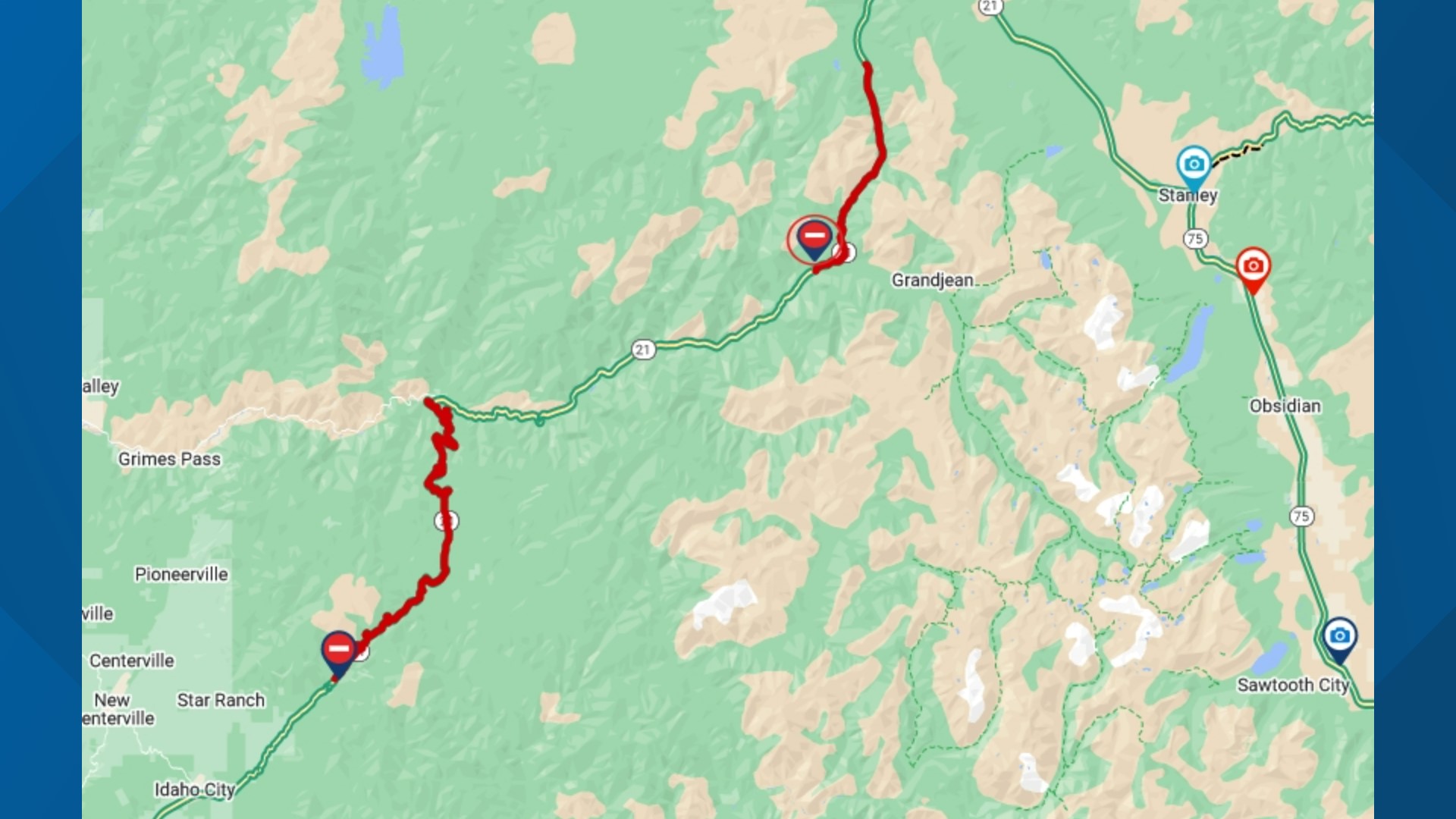 Two sections of State Highway 21 closed due to avalanche danger