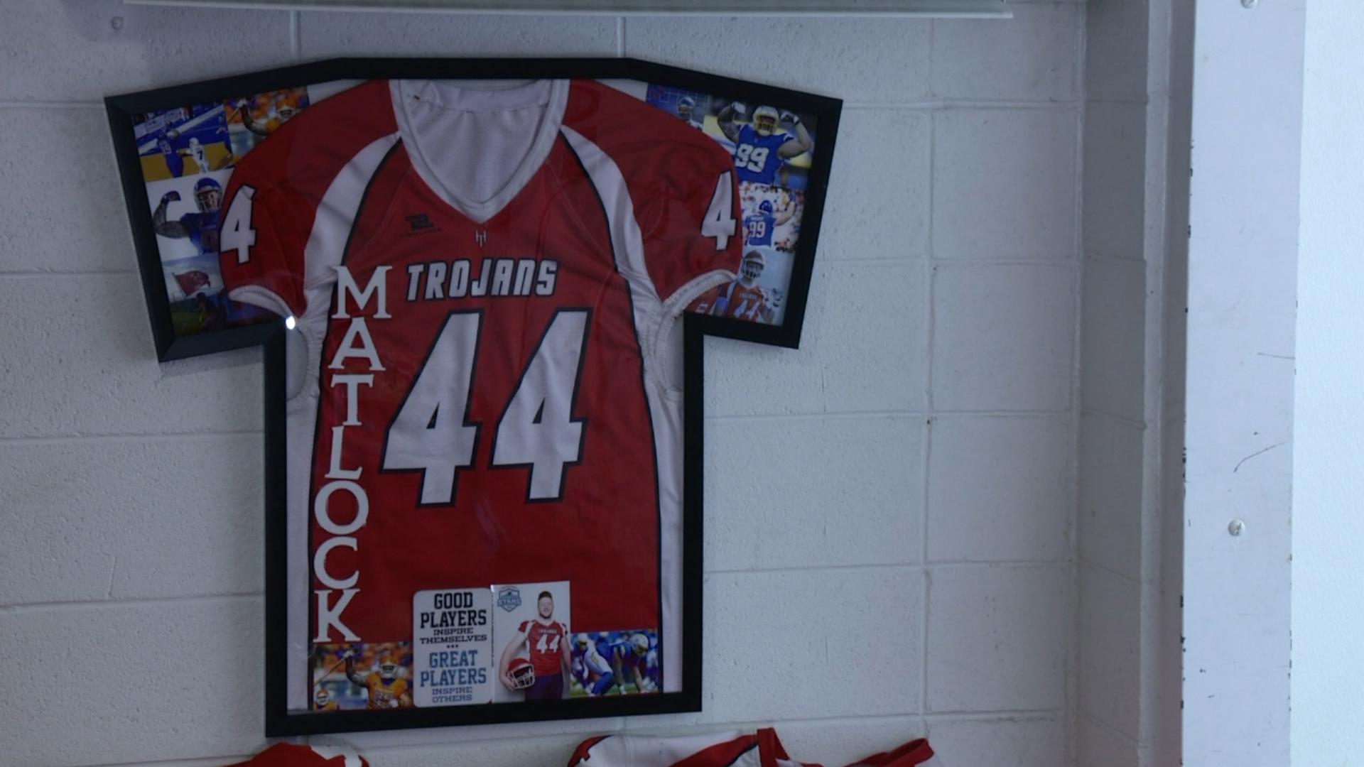 The pride of Homedale High School returned to the place where his NFL dreams began Thursday as the Trojans retired his No. 44 jersey.