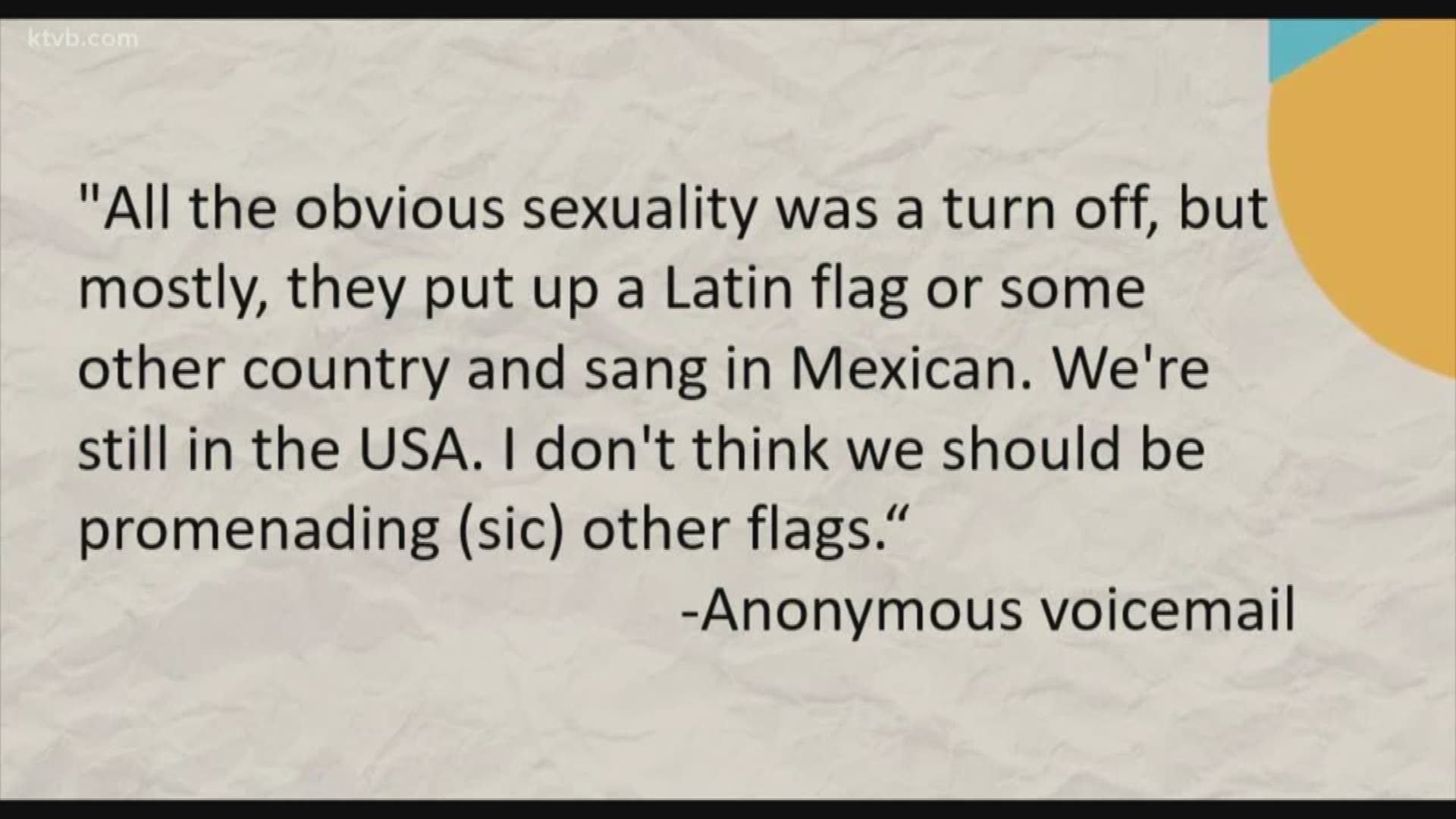 "They put up a Latin flag or some other country and sang in Mexican," the viewer said about seeing J Lo wave a Puerto Rican flag during the Super Bowl halftime show.